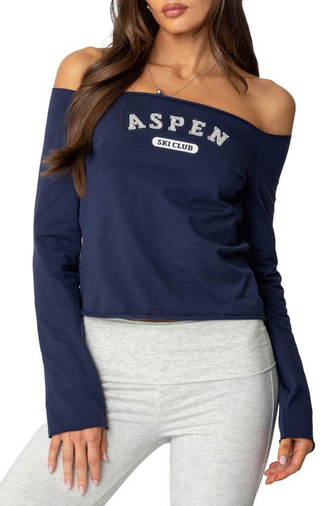 Women's Blue Off the Shoulder Tops | Nordstrom
