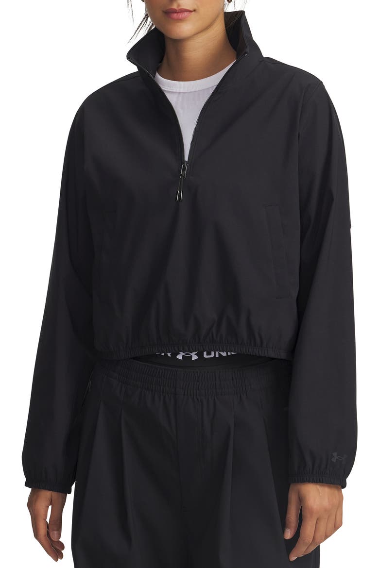 Unstoppable Half Zip Woven Pullover, Main, color, BLK