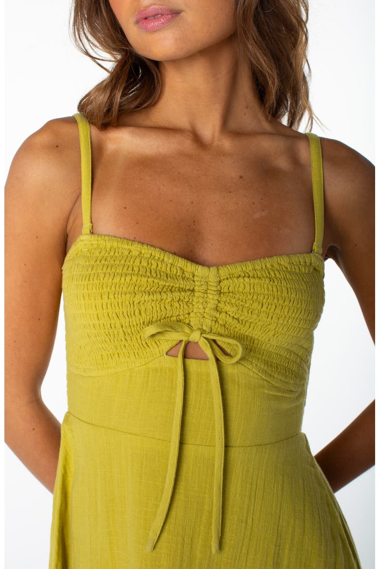 Fling Smocked Keyhole Cotton Mini Sundress, Alternate, color, OASIS