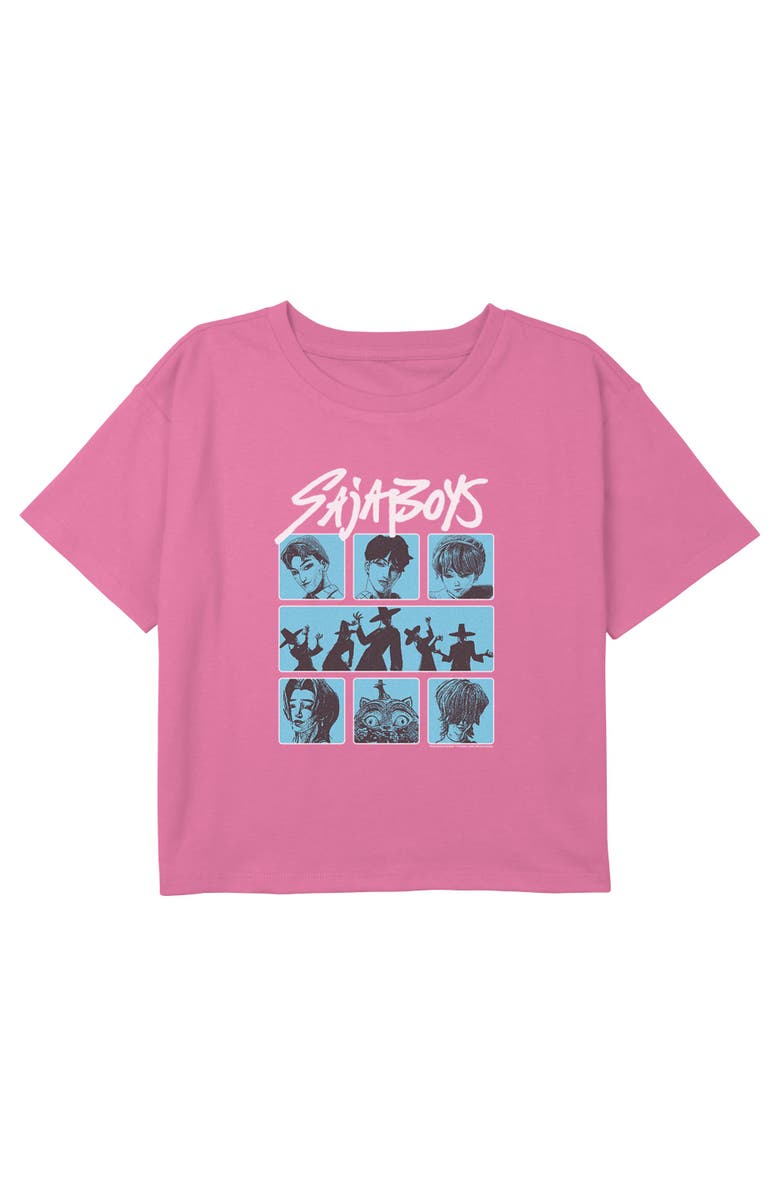 KPop Demon Hunters Girl's KPop Demon Hunters Idols Saja Boys Group Graphic T-Shirt, Main, color, Light Pink