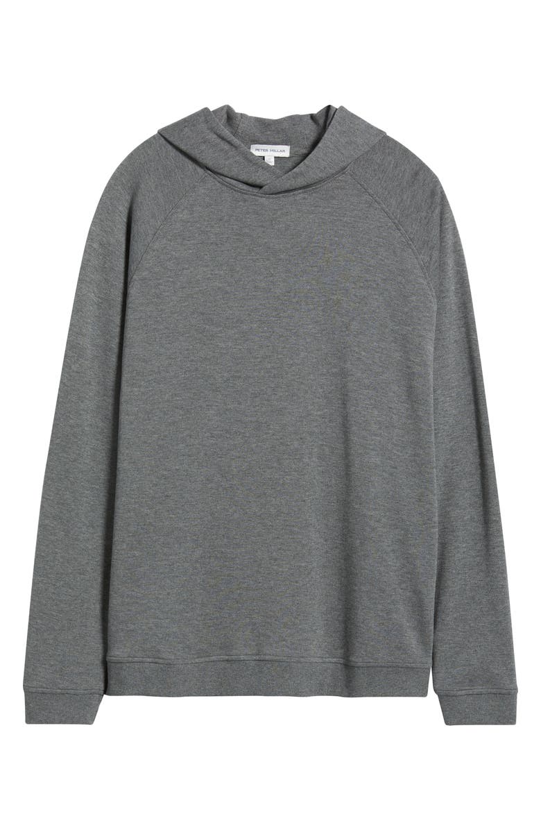 Peter Millar Crown Comfort Piqué Hoodie, Alternate, color, Charcoal