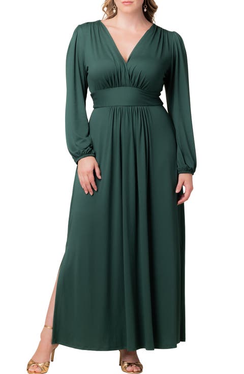 Kelsey Long Sleeve Maxi Dress (Plus)