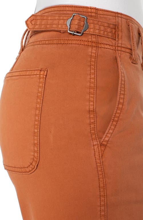 Liverpool Los Angeles High Waist Ankle Wide Leg Pants In Orange