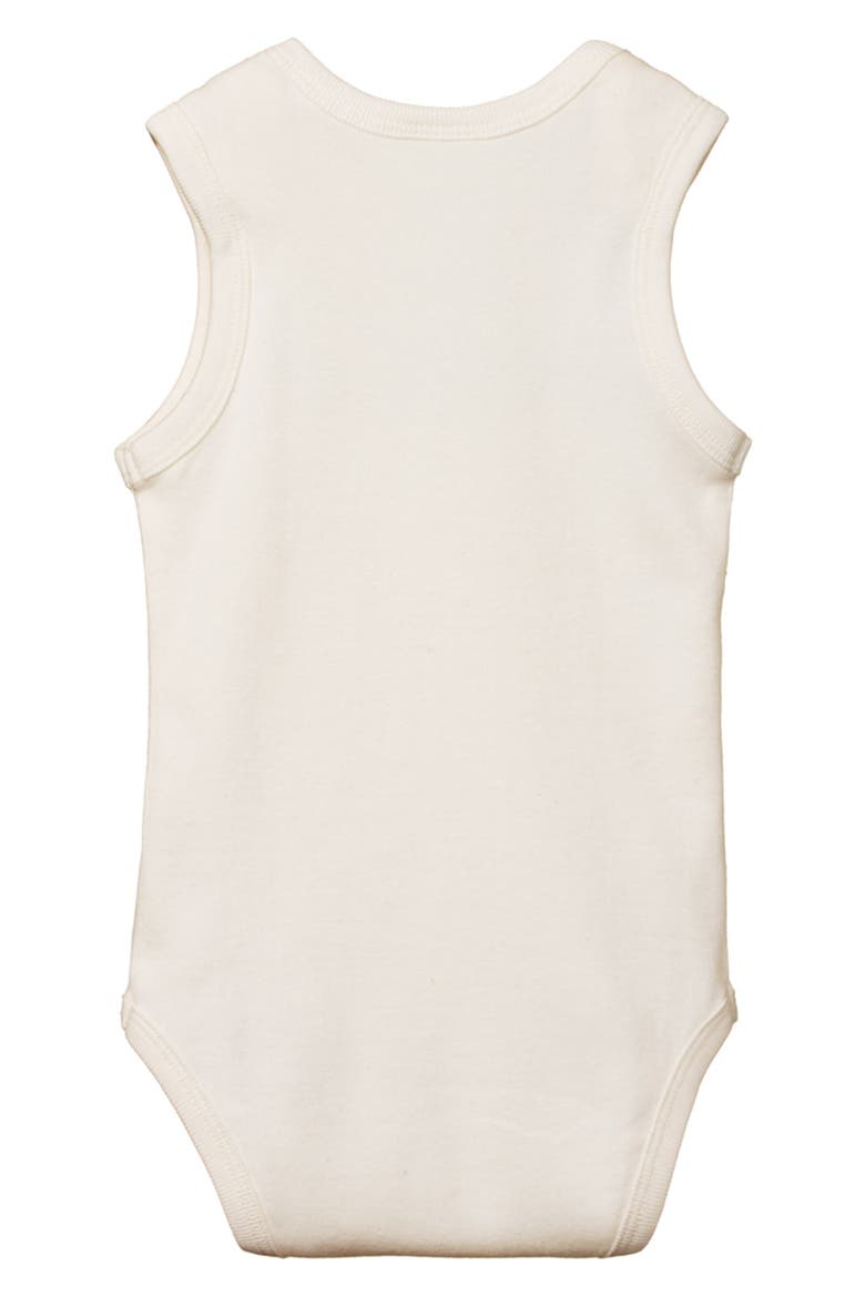 Sleeveless Organic Cotton Bodysuit, Alternate, color, NATURAL