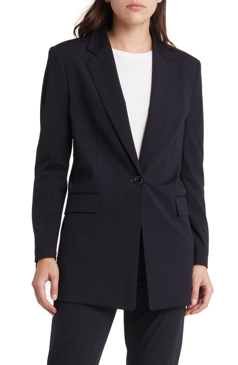 BOSS Jexotta Notch Lapel Blazer, Main, color, Blk