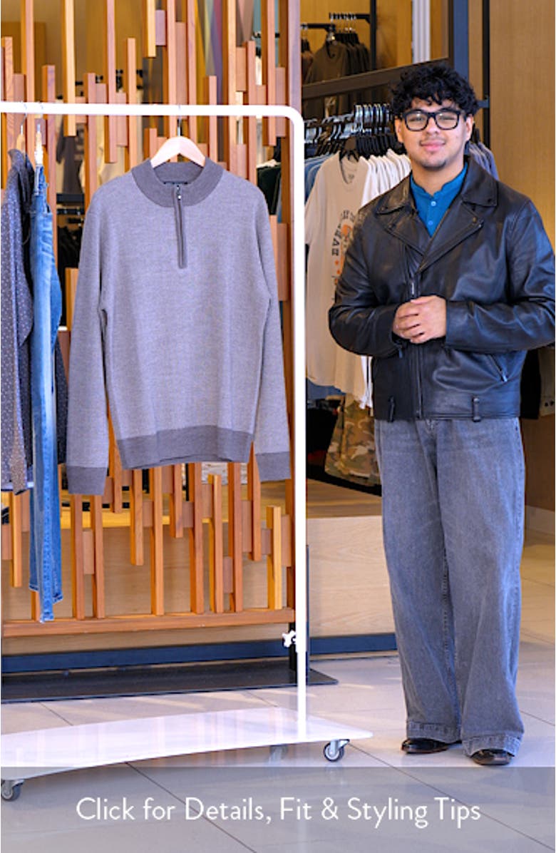 Grant Merino Wool Quarter Zip Sweater, sales video thumbnail