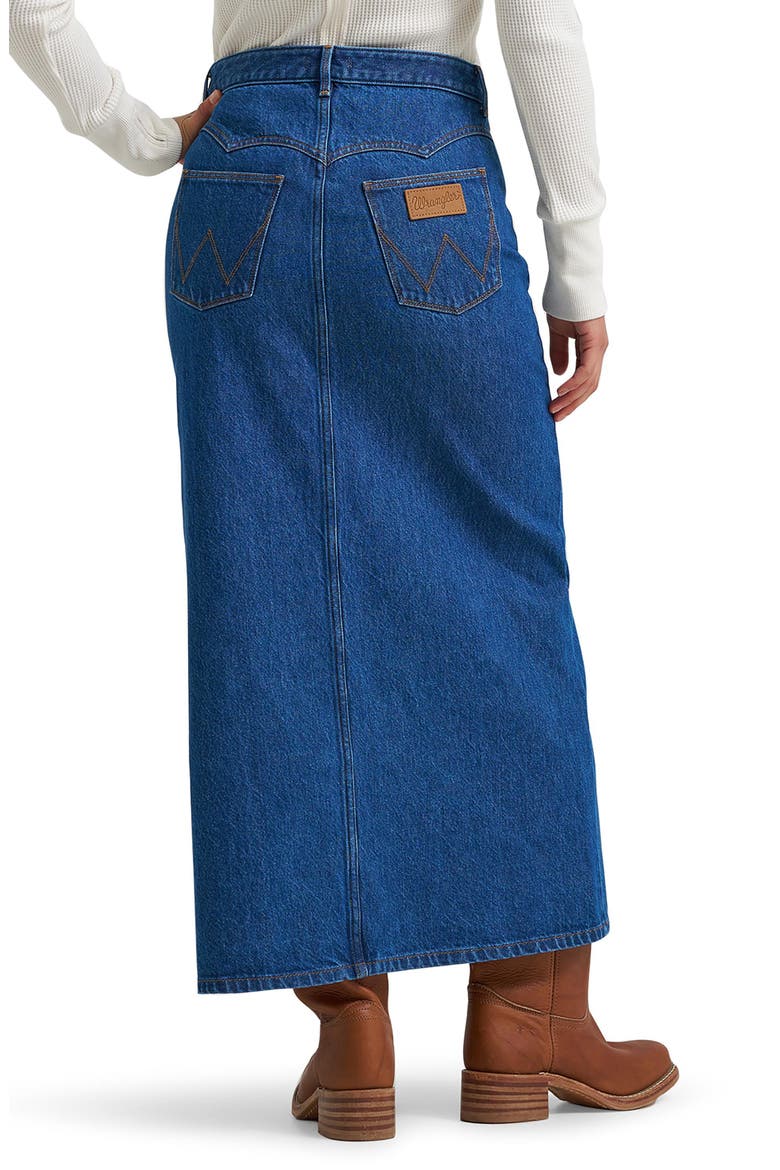 Western Seam Midi Jeans Skirt, Alternate, color, ALISON