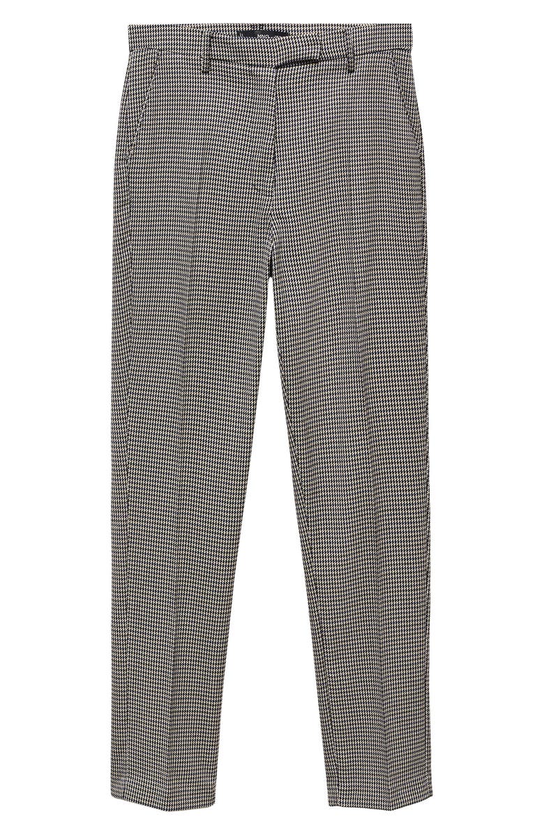 MANGO Houndstooth Ankle Skinny Suit Pants, Alternate, color,