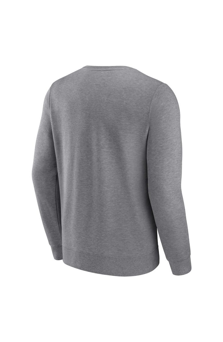 FANATICS Men's Fanatics Branded Heather Gray Oakland Athletics Simplicity Pullover Sweatshirt, Alternate, color, Heather Gray