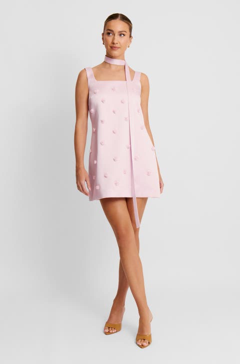 Beaded Strappy Mini Dress