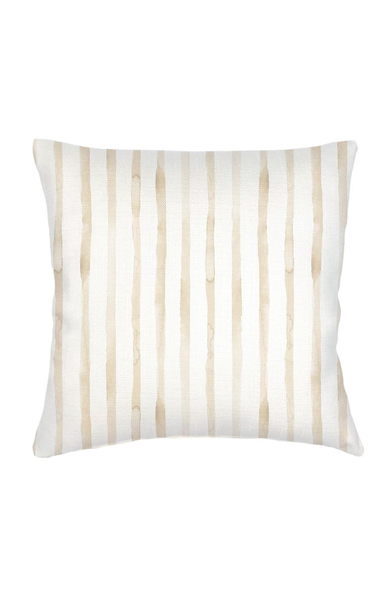 Anaya Riviera Striped Linen Pillow with Down Insert, Main, color, 