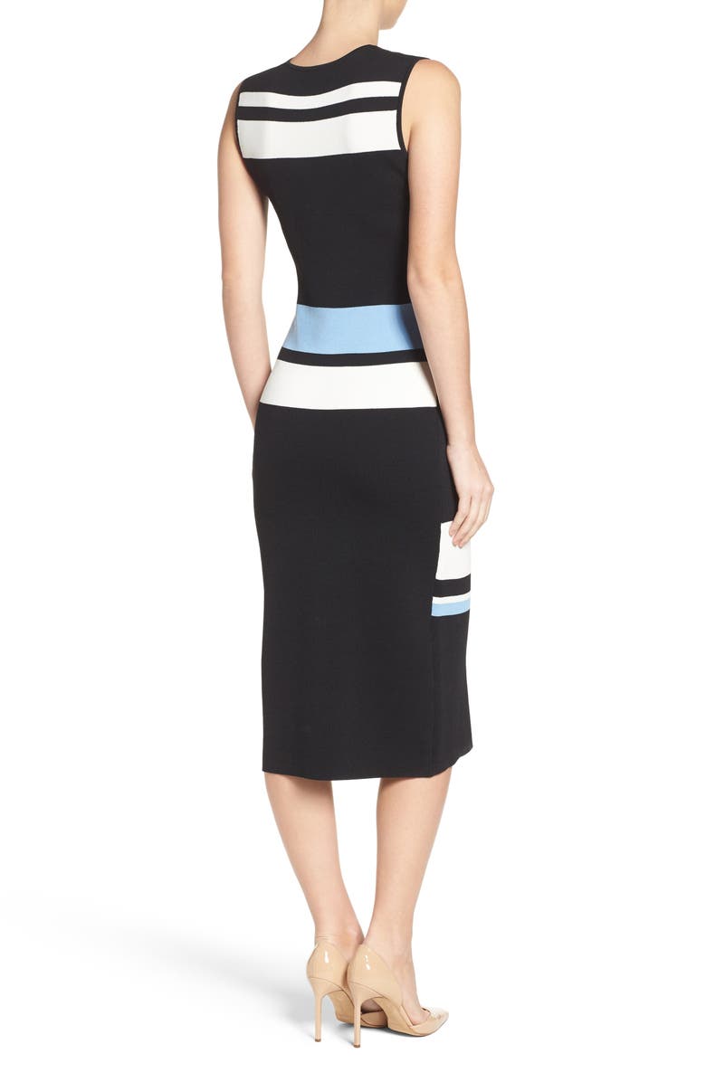 Vince Camuto Color Block Midi Dress, Alternate, color,