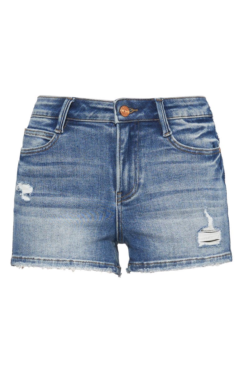 Bayeas Frayed Denim Shorts, Alternate, color, Crystal