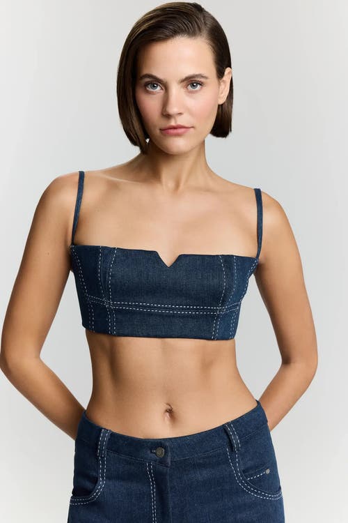 Jendue Ron Crop Top In Blue