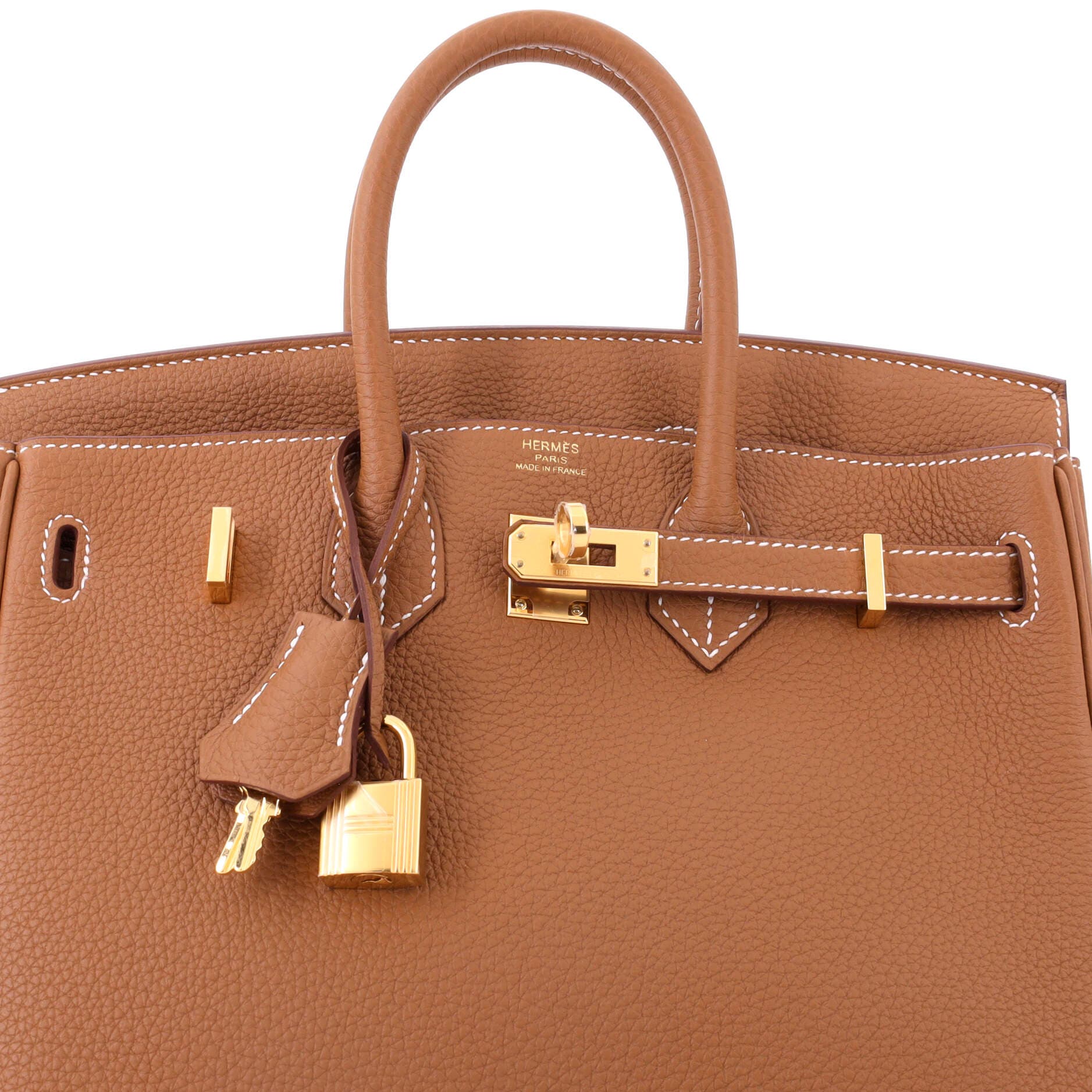 Birkin Handbag Brown Togo with Gold Hardware 25, Alternate, color, Gold