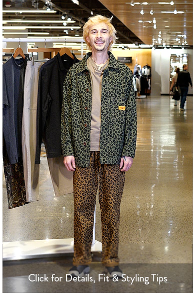 Leopard Print Front of House Jacket (Men) | Nordstrom