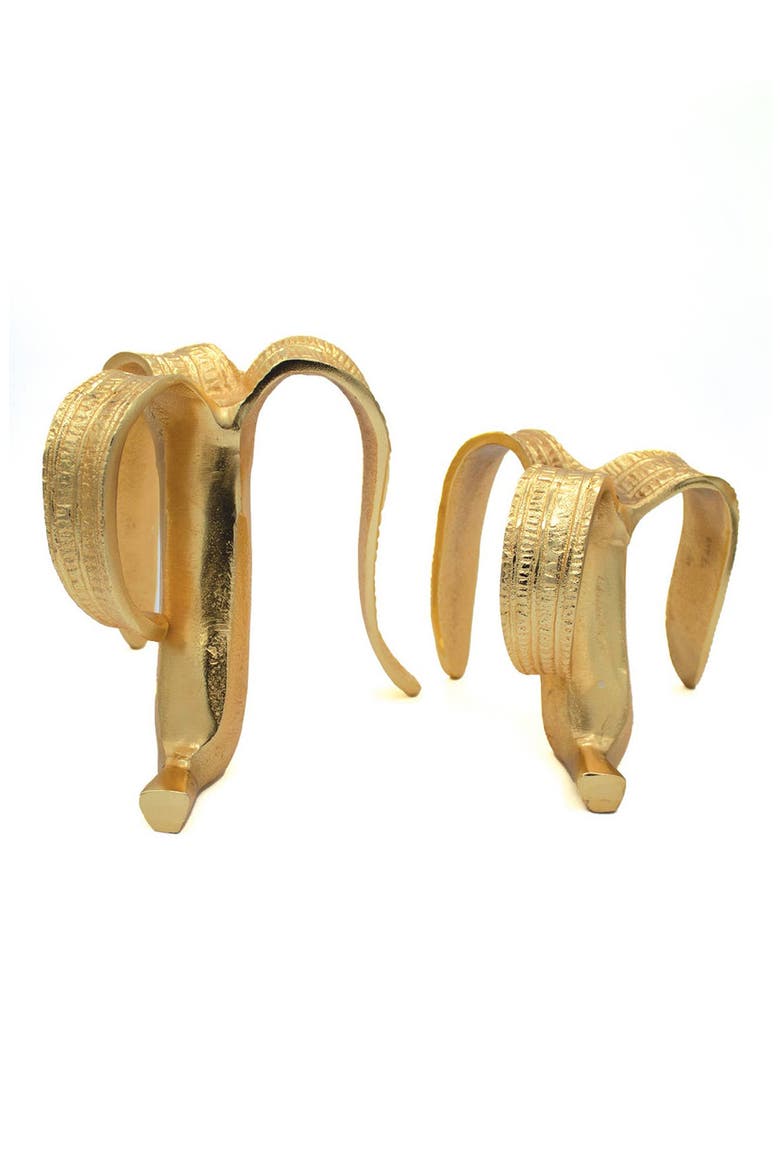 Set of 2 Banana Candle Holders, Main, color, GOLD