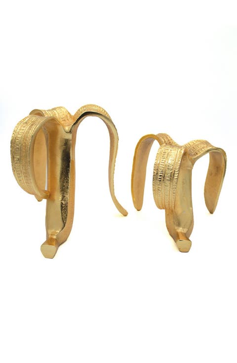 Set of 2 Banana Candle Holders