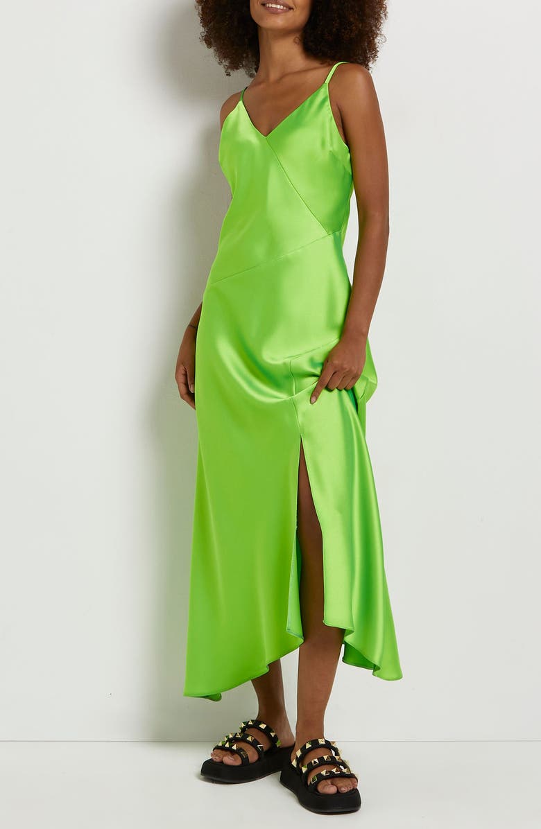 River Island Asymmetric Hem Slipdress, Alternate, color,