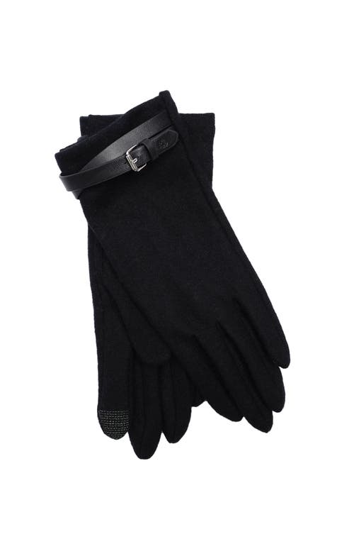 Lauren Ralplh Lauren Criss Cross Belt Glove In Gray