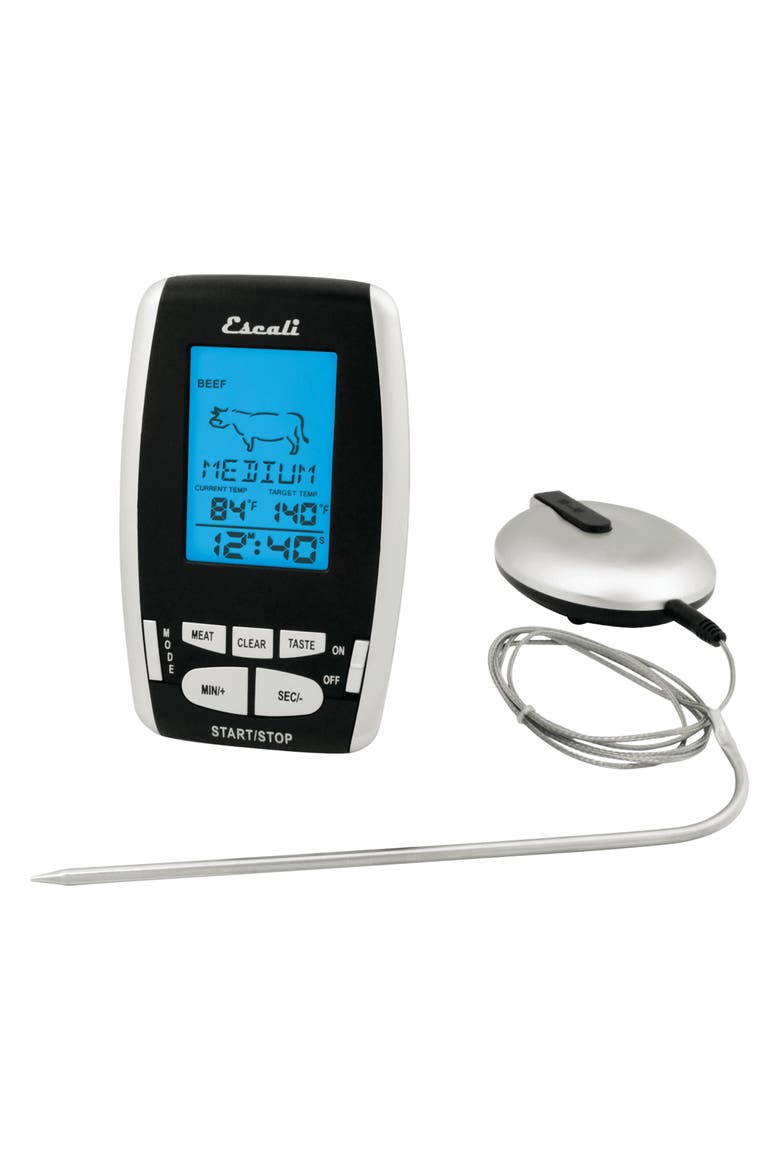 Wireless Thermometer and Timer, Main, color, Black/Silver