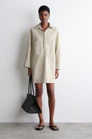 COS Open-Collar Denim Shirt Dress