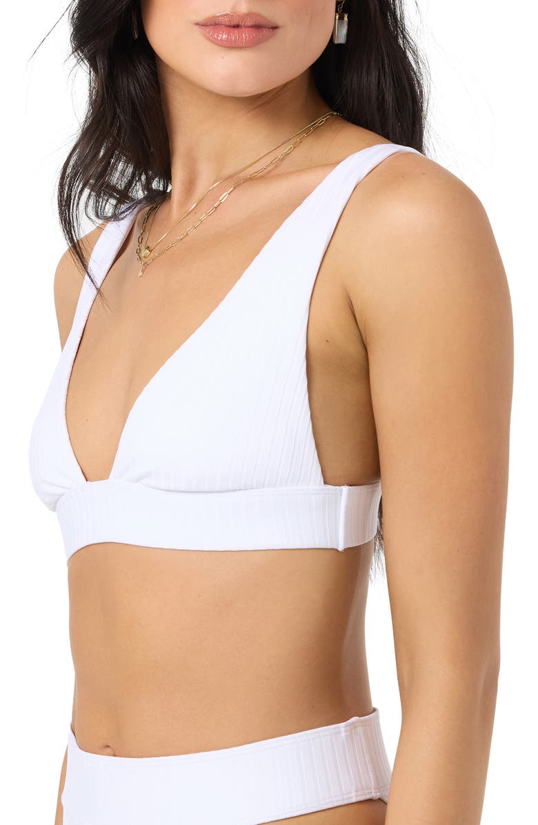 O'Neill Shorebreak Rib Cancun Bikini Top, Alternate, color, White