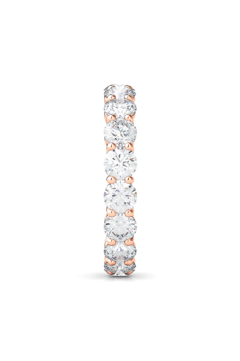 Lab Created Diamond Single Prong 18K Gold Eternity Band Ring, Alternate, color, ROSE GOLD