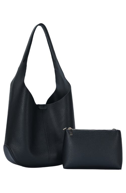Antik Kraft Slouch Shoulder Bag With Removable Pouch In Black