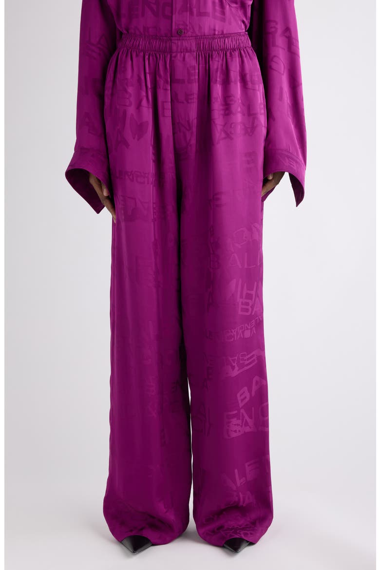 Logo Jacquard Pajama Pants, Main, color, 5061 PLUM