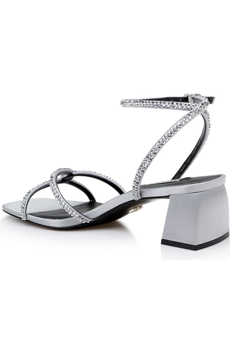 Badgley Mischka Collection Brisa Ankle Strap Sandal, Alternate, color, Silver Sat