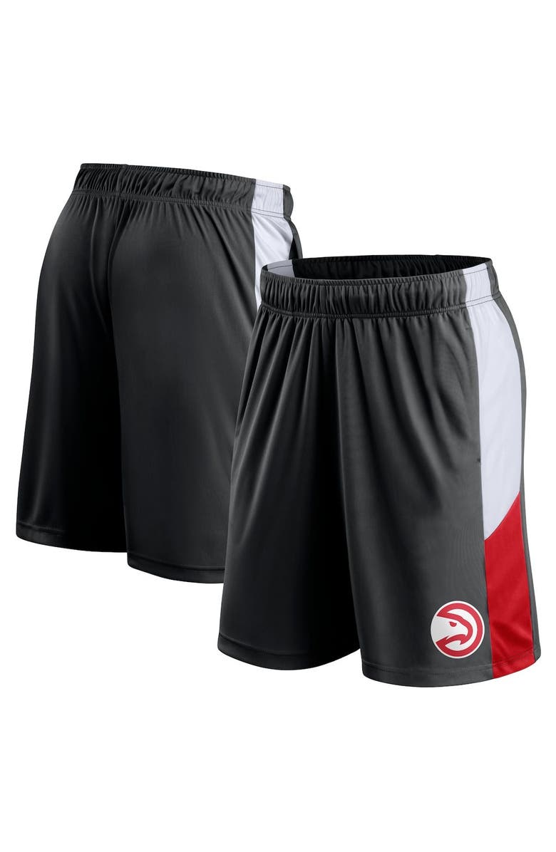 FANATICS Men's Fanatics Branded Red Atlanta Hawks Champion Rush Colorblock Performance Shorts, Main, color, 