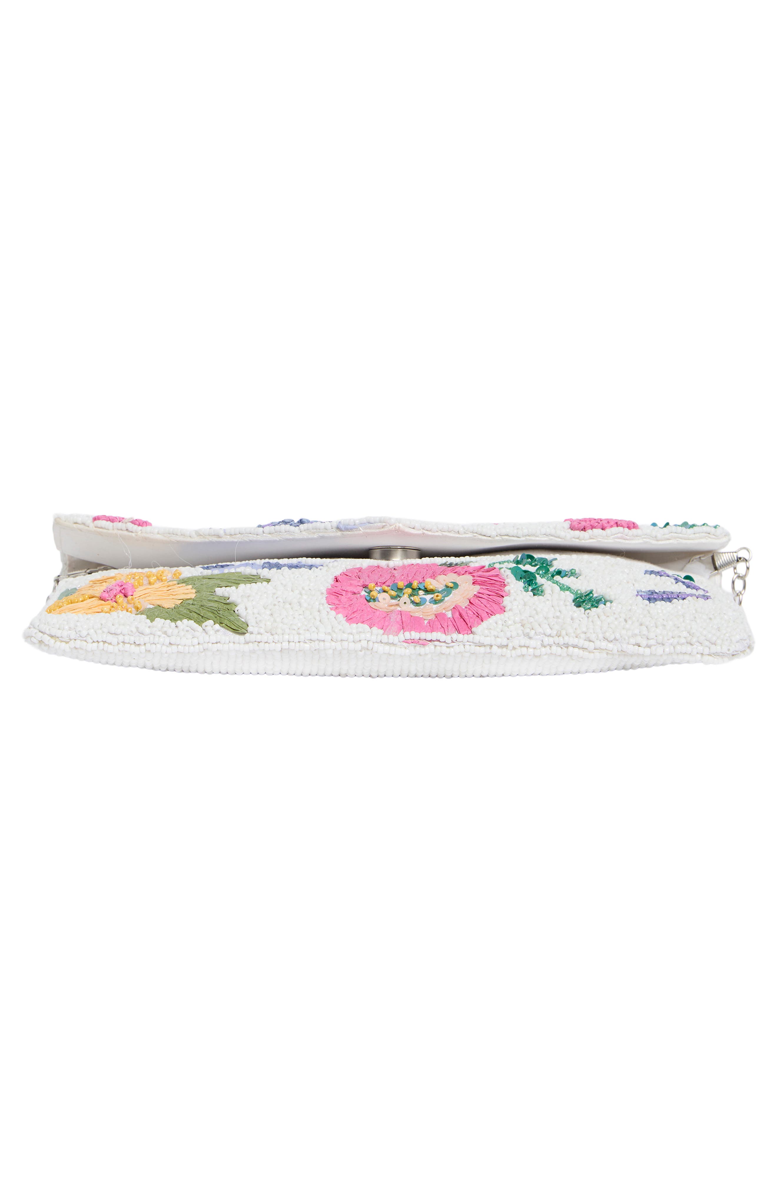 Collection XIIX Floral Beaded Envelope Clutch, Alternate, color, Floral