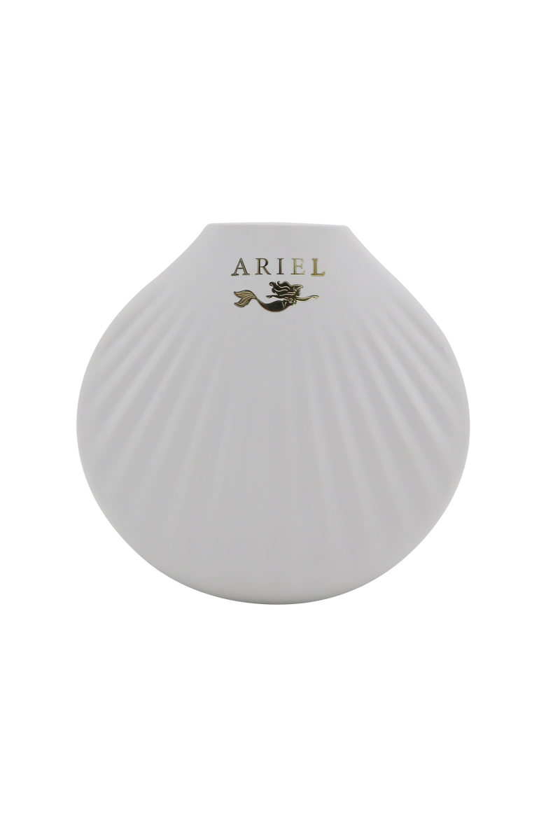 Ariel Seashell Compact Mirror - White, Alternate, color, White