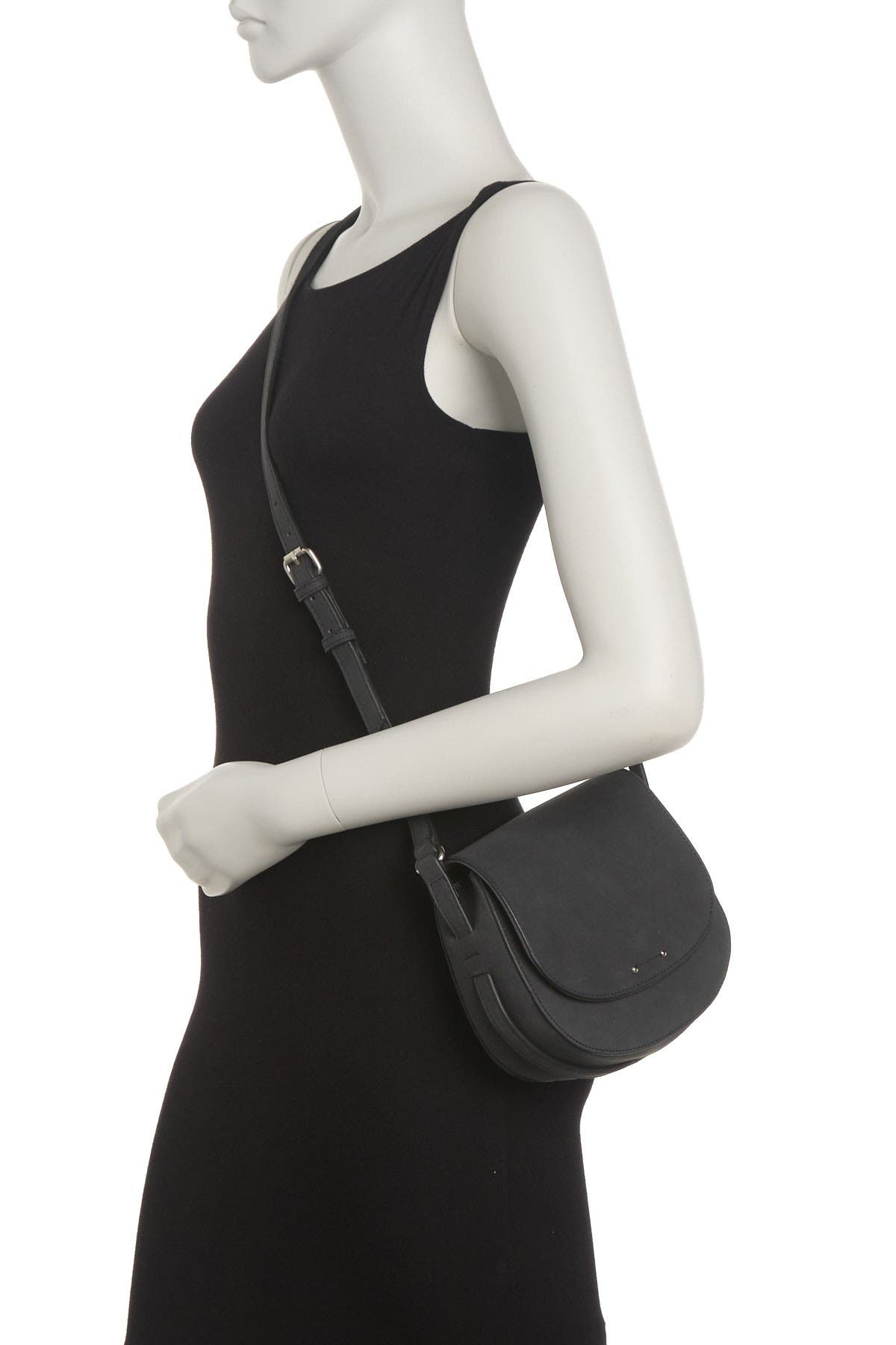 CO LAB Sueded Halfmoon Crossbody Bag, Alternate, color, 