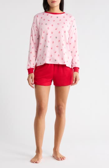 Holiday Long Sleeve Top, Shorts & Pants Pajamas