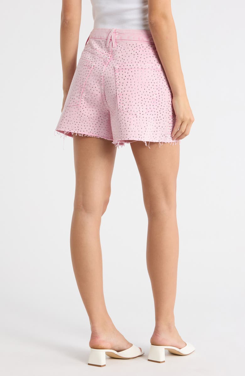 Good American Good Girlfriend Denim Shorts, Alternate, color, Mineralrosequartz001