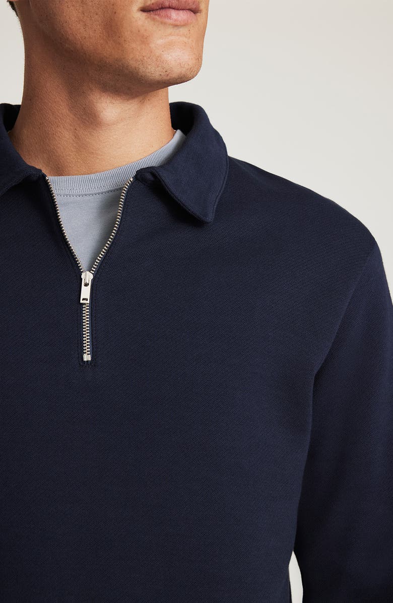 Mavi Jeans Half Zip Sweatshirt, Alternate, color, Baritone Blue