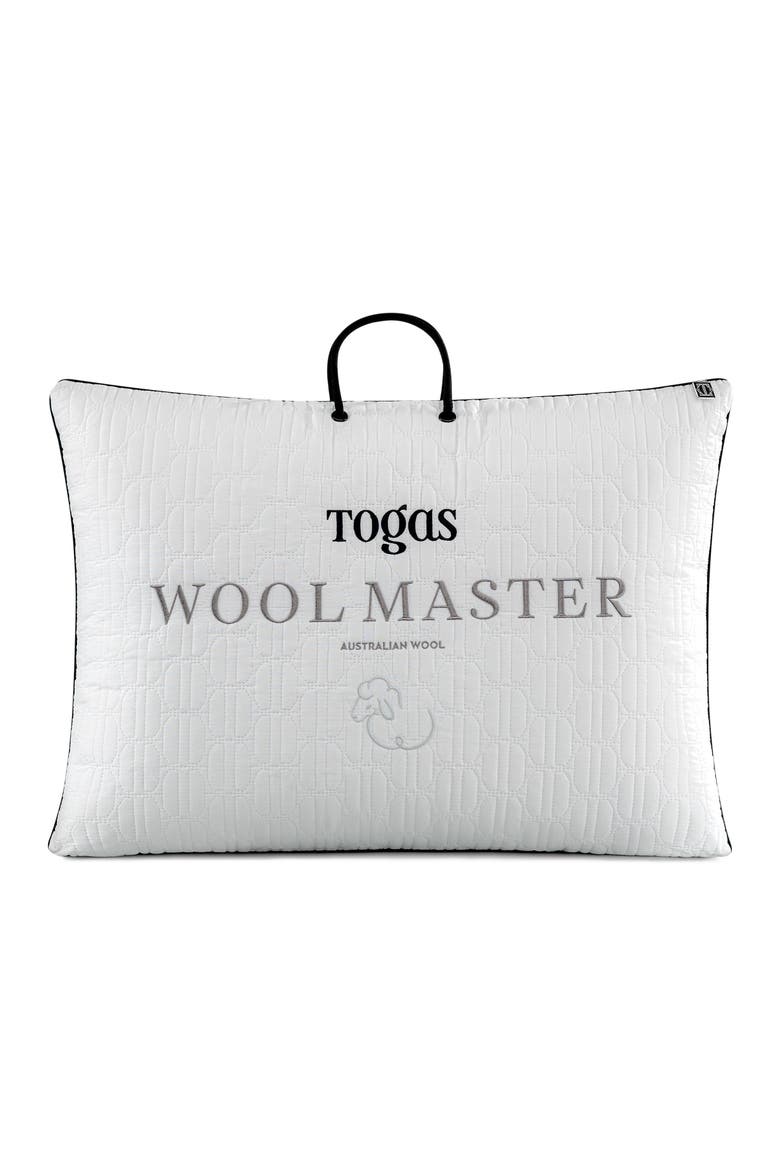 Woolmaster sheep wool pillow, Alternate, color, White