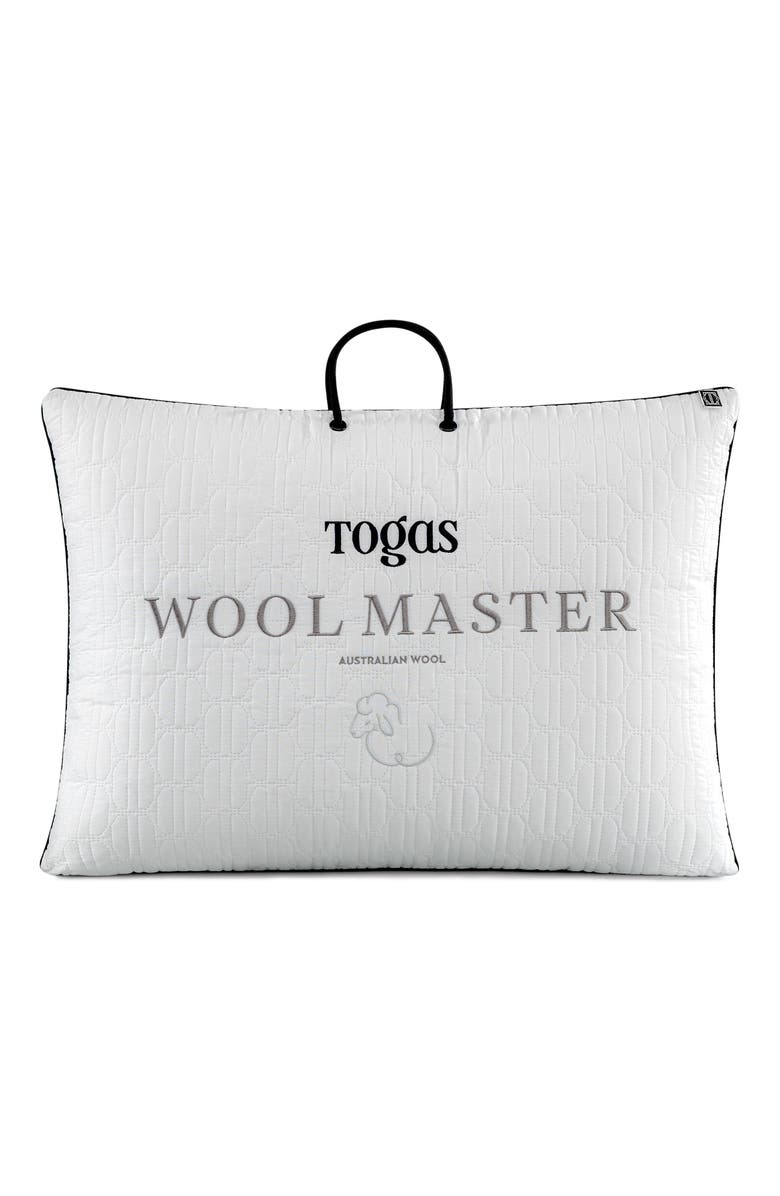 Togas Woolmaster sheep wool pillow, Alternate, color, White