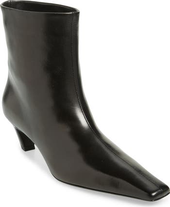 KHAITE アリゾナ レザー アンクルブーツ Arizona Boot in Black Leather – KHAITE