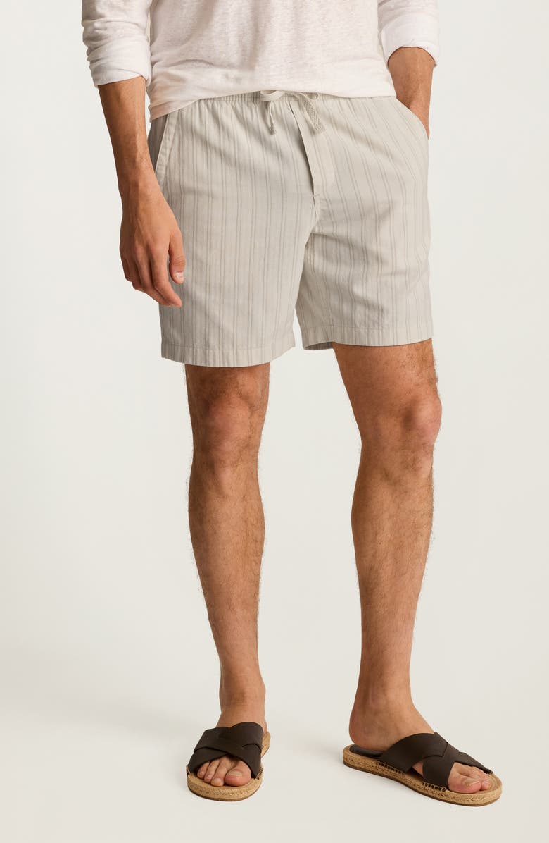 Bonobos Nomad Stripe Drawstring Cotton & Linen Shorts, Main, color, Calebson Stripe C19