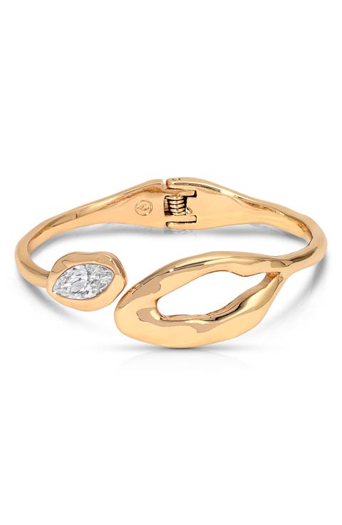 Molten Marquise Crystal Hinge Cuff Bracelet