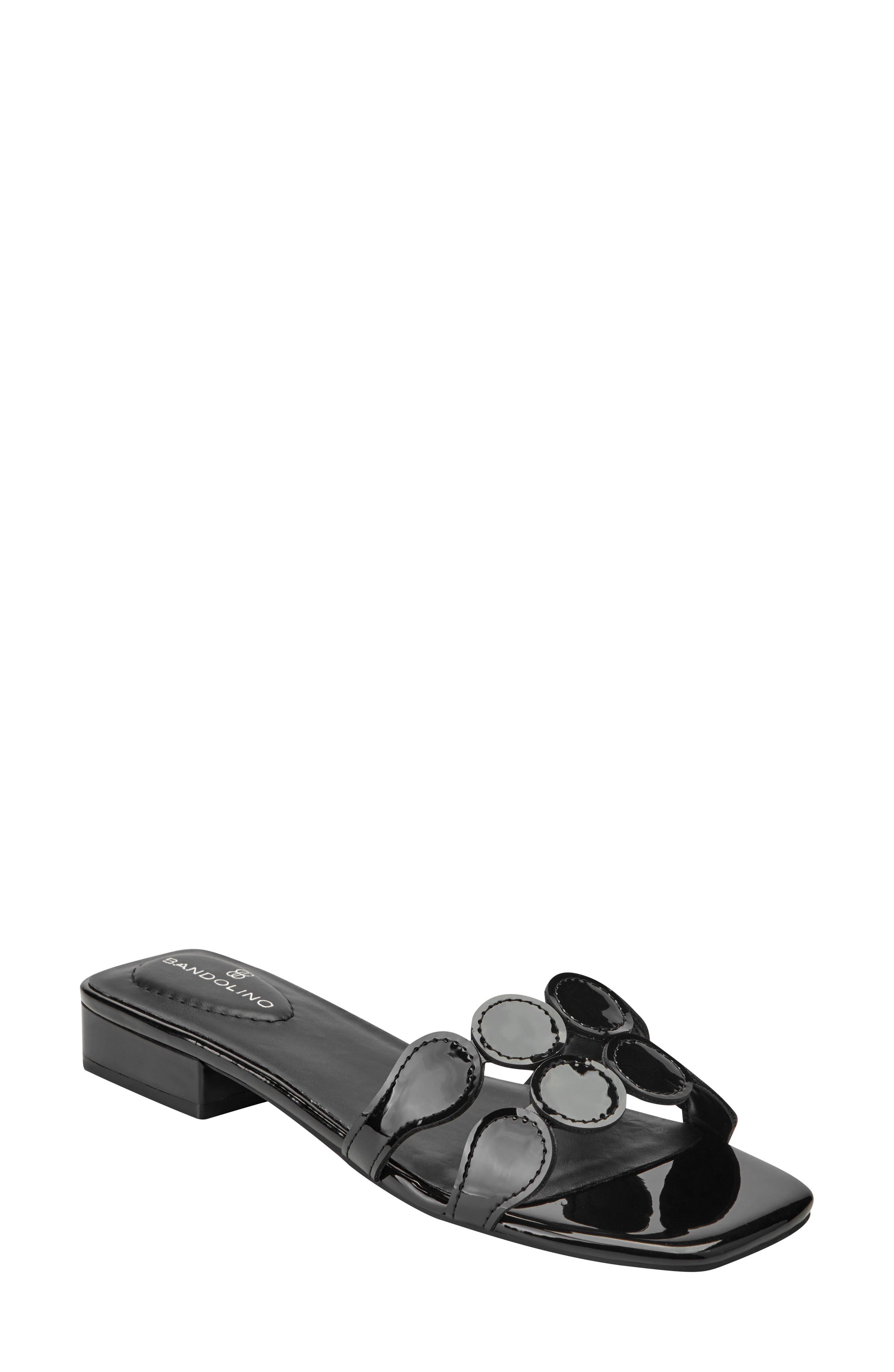 Bandolino Mayla Square Toe Slide Sandal, Main, color, Black