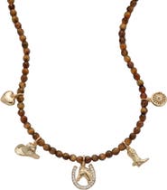 ARGENTO VIVO Tiger's Eye Charm Necklace