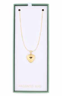 ARGENTO VIVO Etched Heart Locket Pendant Necklace