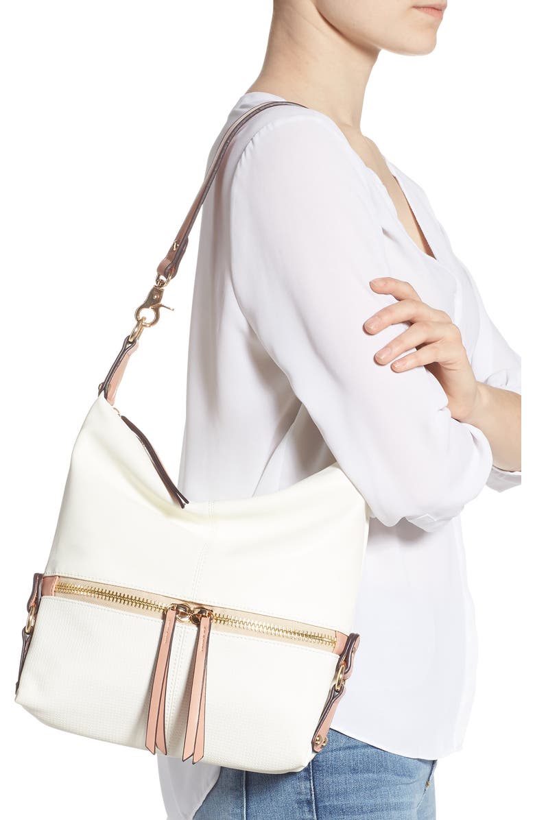 Sondra Roberts Faux Leather Hobo, Alternate, color,