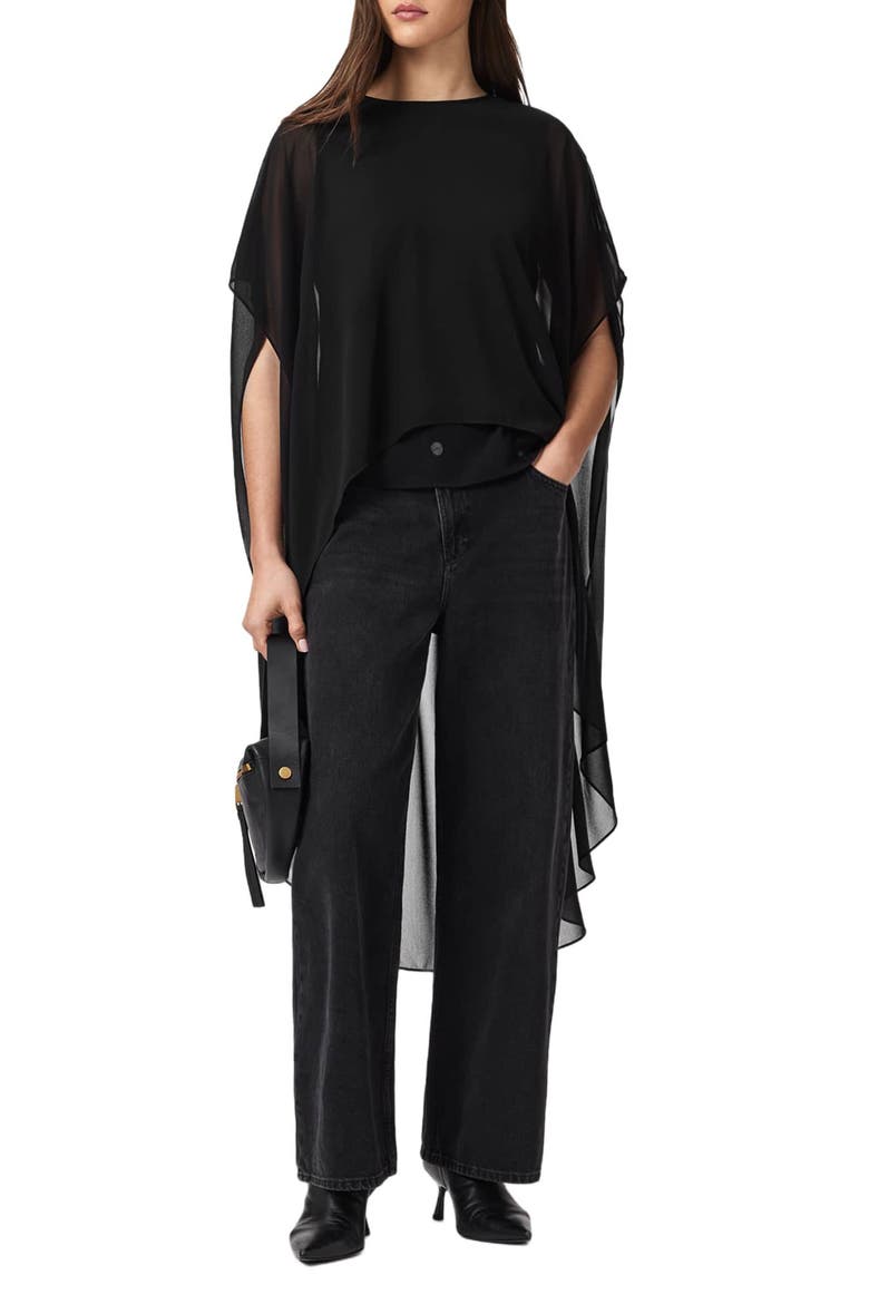 Jamie Sheer High Low Top, Main, color, BLACK
