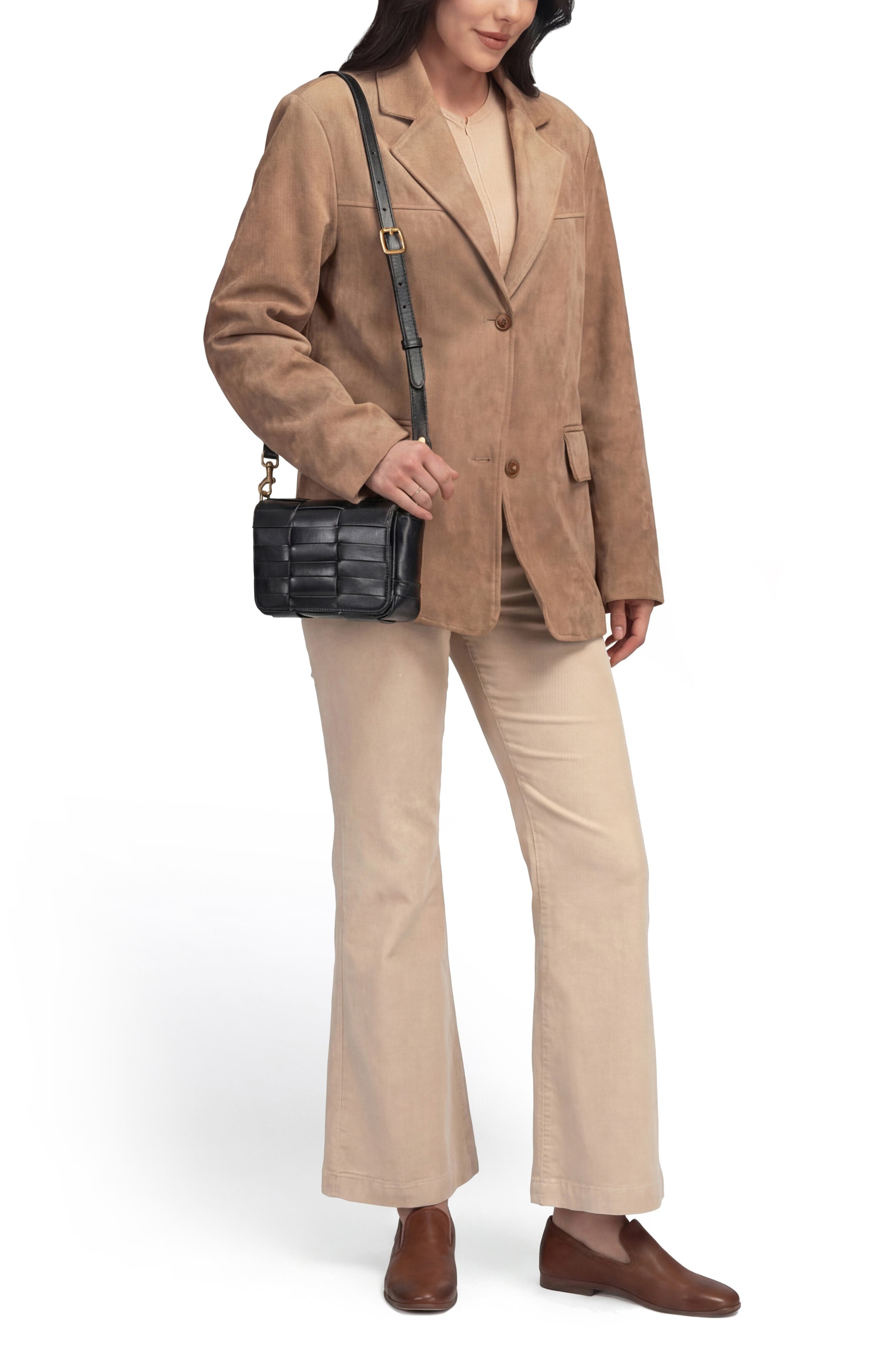 OLD TREND Lupi Woven Leather Crossbody Bag, Alternate, color, Black