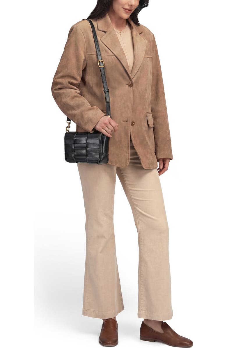 OLD TREND Lupi Woven Leather Crossbody Bag, Alternate, color, Black